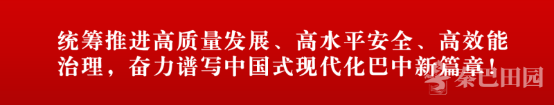 统筹推进高质量发展、高水平安全、高效能治理,奋力谱写中国式现代化巴中新篇章!
